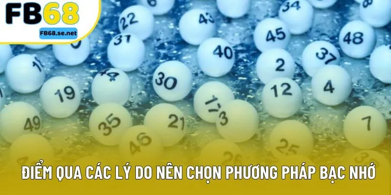 Điểm qua các lý do nên chọn phương pháp bạc nhớ